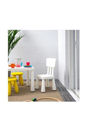 IKEA Unisex Çocuk Beyaz Mammut Sandalyesi