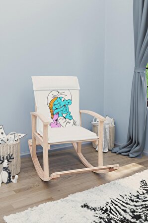 Pinokyo Ahşap Çocuk Sallanan Sandalye Koltuğu Sarılan