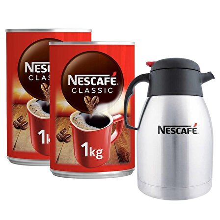 Nescafe Classic Kahve Teneke Kutu 1000 gr 2li Paket + Nescafe Te
