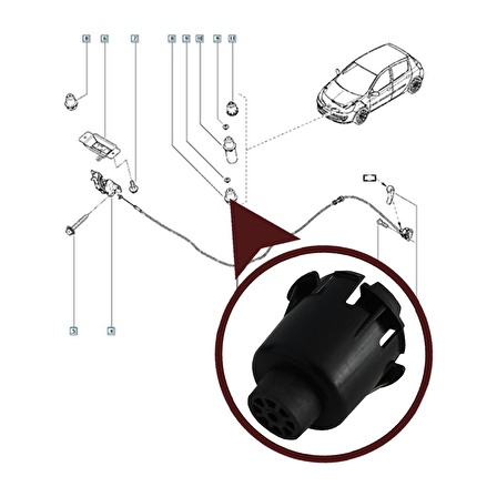 RENAULT Clio Ön Motor Kaput Ayar Takozu 2005-2014 8200766953