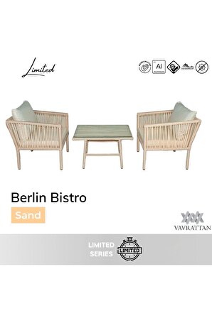 Berlin Bistro Rattan Bahçe Balkon Oturma Takımı