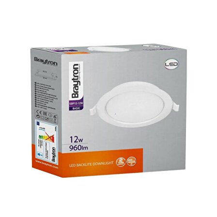 BRY-BP12-12W-6500K-BEYAZ IŞIK-5"-S.A-LEDLI SLIM DOWNLIGHT