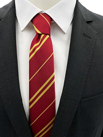 Brianze Sarı Kırmızı Çizgili Harry Potter Kravat