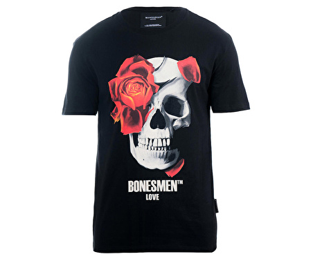 Yuvarlak Yaka T-shirt "LOVE SKULL"