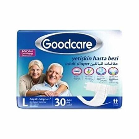 Goodcare Bel Bantlı Yetişkin Hasta Bezi Large 30'lu 8 Paket 240 Adet