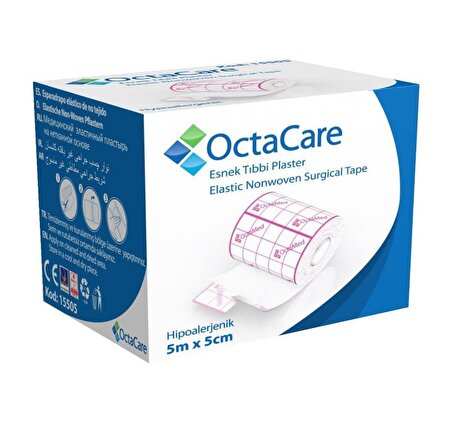 OctaCare Esnek Tıbbi Plaster (Fix) 5m x 5cm 10 Adet