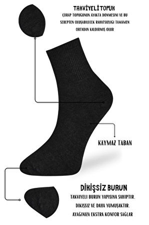 Bambu Termal Ortakonç Dikişsiz Erkek Soket Siyah Çorabı Seti Kışlık Kalın Özel Çorap 4 Çift Socks