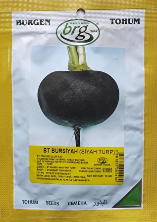 BT Bursiyah SiyahTurp Tohumu 10 gr