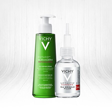 Vichy Normaderm Phytosolution Yüz Temizleme Jeli 400 ml + Liftactiv Dolgunlaştırıcı Serum 30 ml