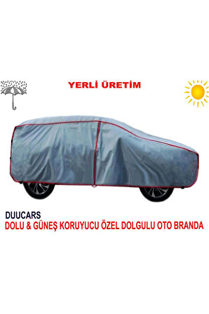 DUUCARS 4 Katlı Minivan Dolu Brandası Rifter Caddy Berlingo Combo Doblo Branda Kango Partner Connect Branda