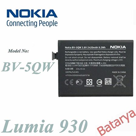 Nokia BV-5QW Batarya Nokia Lumia 930 Uyumlu Batarya