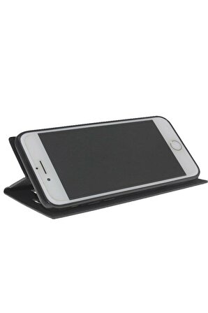 Buway Apple Iphone 8 Plus Kartvizitli Cüzdan Kılıf Siyah