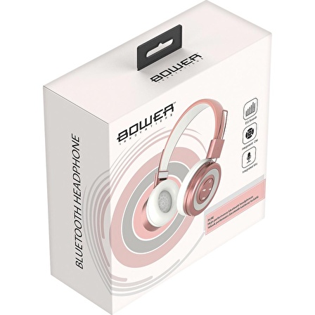 BOWER INNOVATIONS Pure -  Kablosuz Kulak Üstü Bluetooth Kulaklık  - Rose Gold (Pembe)