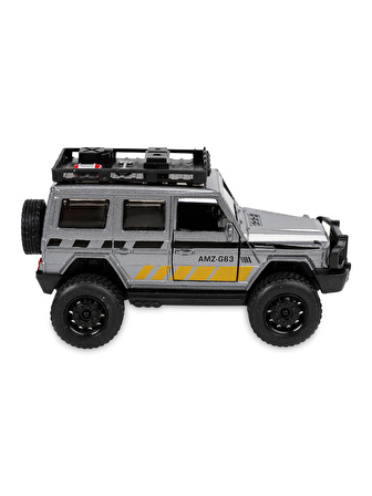 Çek Bırak Metal Off-Road Jeep Araba Gri