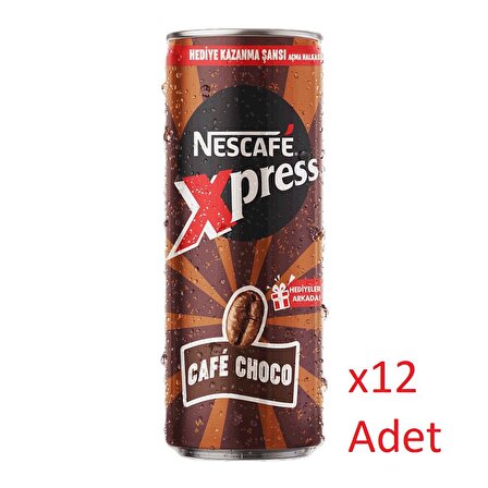 Nescafe Xpress Cafe Choco Kahve Aromalı Sütlü İçecek 250 ml - 12 Adet 
