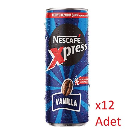 Nescafe Xpress Vanilla Kahve Aromalı Sütlü İçecek 250 ml - 12 Adet 