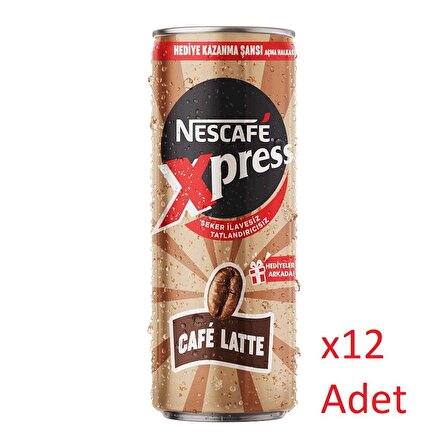 Nescafe Xpress Café Latte Kahve Aromalı Sütlü İçecek 250 ml - 12 Adet 