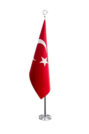 Telalı Türk Makam Bayrağı Direkli 100x150