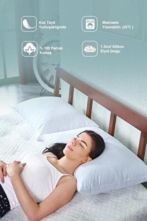 YogaSoft Yıkanabilir Boncuk Silikon Elyaf Yastık 50x70cm