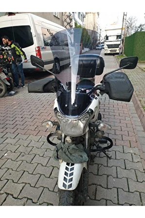 Bajaj V15 Ön Cam 2017-2018 Model İçin 57cm Açıkfüme Renkli  4mm Orta Boylu