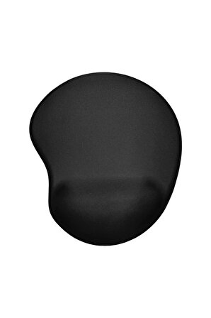  Ergonomik Mouse Pad - Bilek Destekli - Kesik Oval Siyah