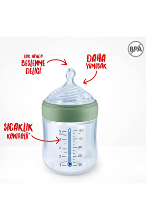 For Nature Sıcaklık Göstergeli PP Biberon 150 ml