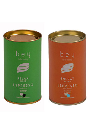 Roastery Relax & Energy Blend Nespresso Uyumlu Aluminyum Kapsül Kahve Seti 2 x 10’lu