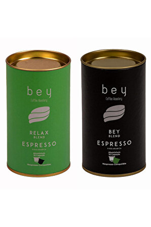 Roastery Relax & Bey Blend Nespresso Uyumlu Aluminyum Kapsül Kahve Seti 2 x 10’lu