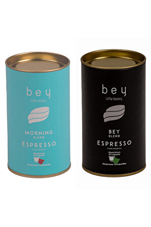 Roastery Morning & Bey Blend Nespresso Uyumlu Aluminyum Kapsül Kahve Seti 2 x 10’lu