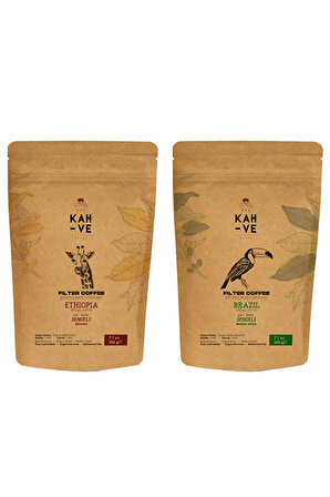 Ethiopia Sidamo & Brazil Bossa Nova Filter Coffee 200 G - 2’li Set