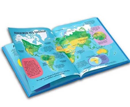 Çocuk Atlası (Dev Boy, Karton Kapak, Renkli, Eğlenceli, Eğitici)