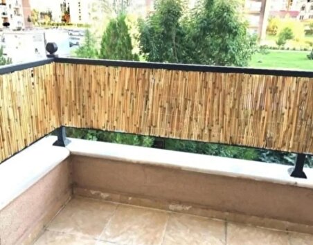 50cm.x5m. Hasır Kamış Bambu Çit Gölgelik Balkon Çiti Bahçe Dekorasyonu