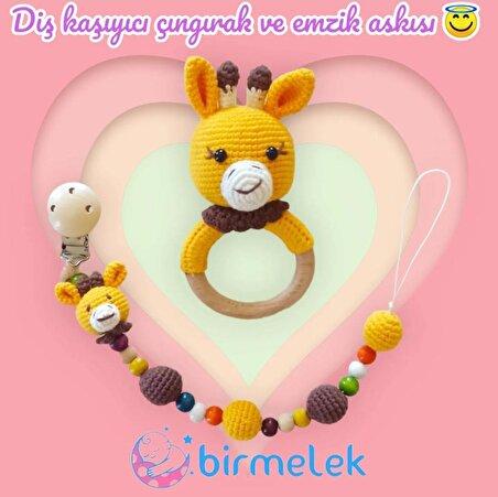 Diş Kaşıyıcı Ve Emzik Askısı Set