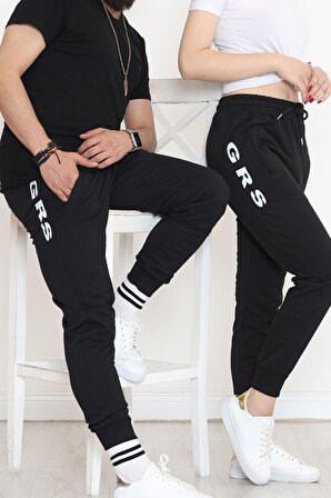 BENSU STORE Baskılı Unisex Eşofman Altı Siyah - 18537.1820.