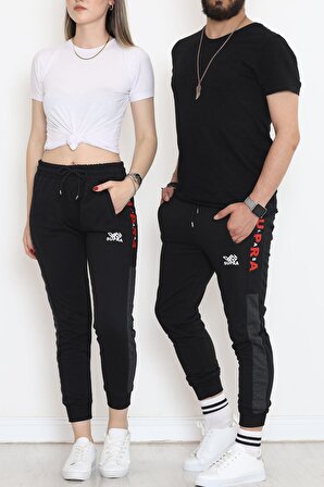 BENSU STORE Baskılı Unisex Eşofman Altı Siyah - 18539.1820.