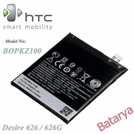 HTC Desire 626 Batarya HTC Bopkx100 Uyumlu Batarya