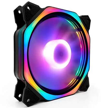 RGB Gökkuşağı Renkli 12CM Soğutucu PC Fan – Concord C-894
