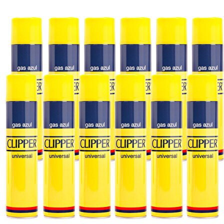 12 adet Clipper 250 ml. Universal Gas Azul Çakmak Gazı hu75azul