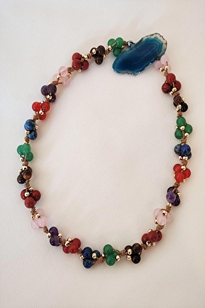 Sertifikalı 6 Mm Çakra Kolye (kaplangözü, Akik, Pembe Kuvars,ametist, Aventurin,lapis Lazuli,jasper)