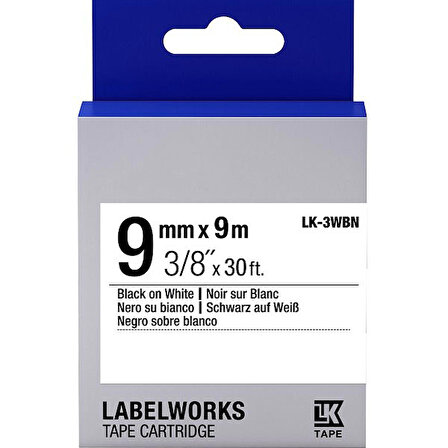 Epson LK-3WBN Muadil Standart Etiket Kartuşu Siyah Beyaz 9 mm C53S653003