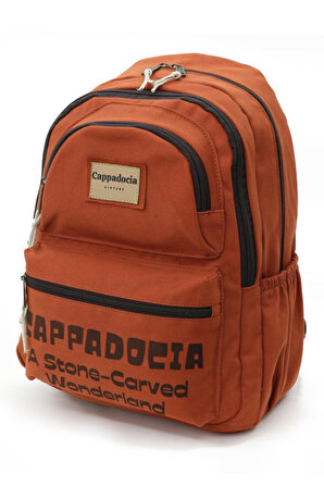 Cappadocia Vintage 4007 Olympos Kiremit Sırt Okul Seyahat Günlük 15.6 inç Laptop NoteBook Çantası
