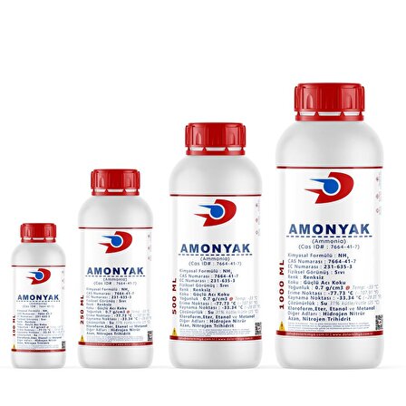Dolar Kimya Amonyak (Sıvı) | Amonyum Hidroksit | 100 ML