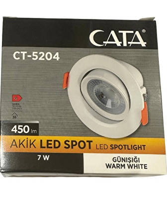 Cata CT-5204 7W 3200K (Gün Işığı) Akik Sıva Altı Led Spot (8 Adet)