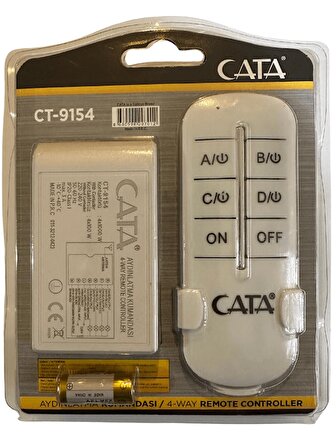 Cata CT-9154 Dörtlü Aydınlatma Kontrol Kumandası (2 Adet)