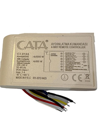 Cata CT-9154 Dörtlü Aydınlatma Kontrol Kumandası (2 Adet)