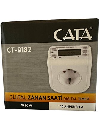 Cata CT-9182 3680W 16 Amper Dijital Zaman Saati (8 Adet)