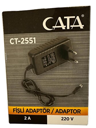 Cata CT-2551 2 Amper 220V Fişli Adaptör (4 Adet)
