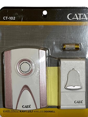 Cata CT-102 Kablosuz Kapı Zili (Pembe Kenarlı)