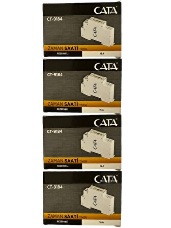 Cata CT-9184 16 Amper Rezerveli Zaman Saati (4 Adet)