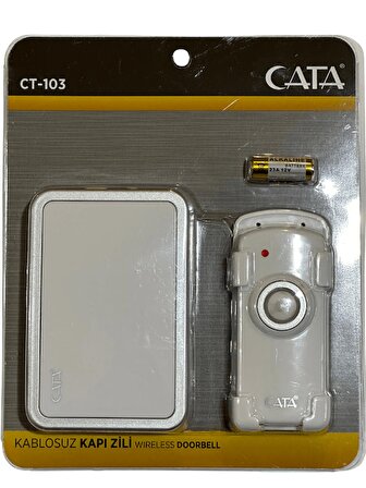 Cata CT-103 Kablosuz Kapı Zili (Gri Kenarlı)